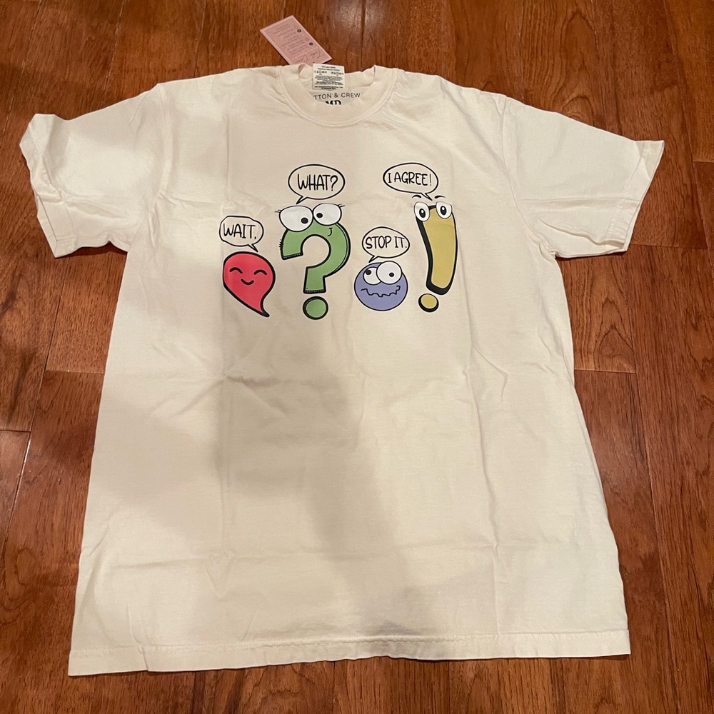 Teacher T-Shirt NWT Punctuation